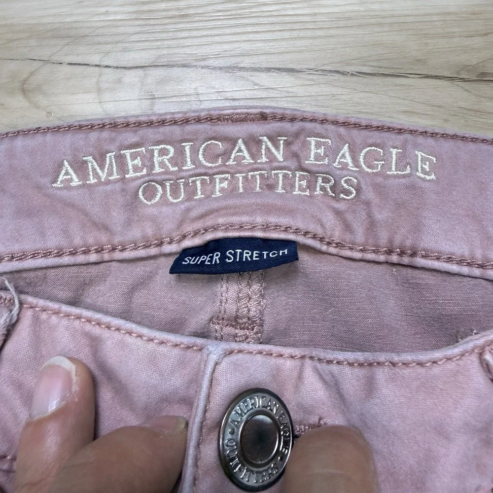 American Eagle Outfitters Women's Pink Jegging Pants Jeans Size 12